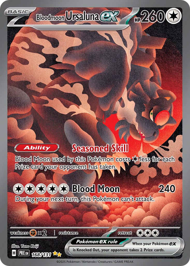 Prismatic Evolutions Bloodmoon Ursaluna ex #168/131